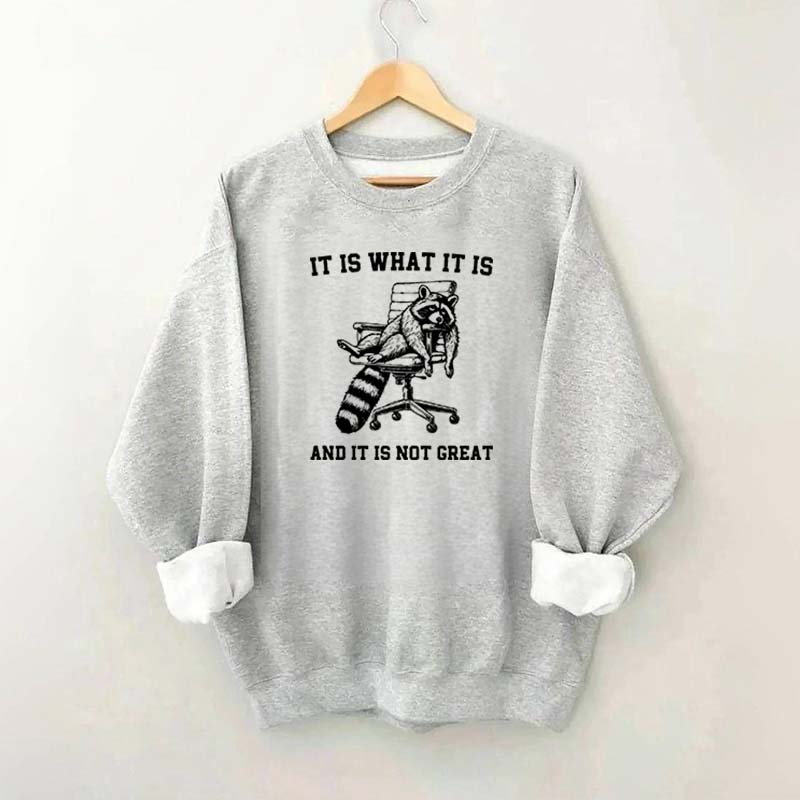 It Is What It Is Racoon Sweatshirt