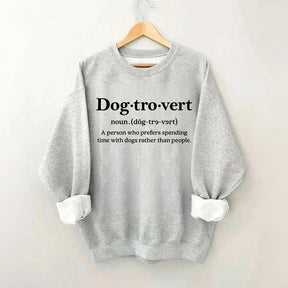 Dogtrovert Definition Lover women Sweatshirt