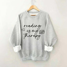 Cute Reading Is My Therapy Sweatshirt