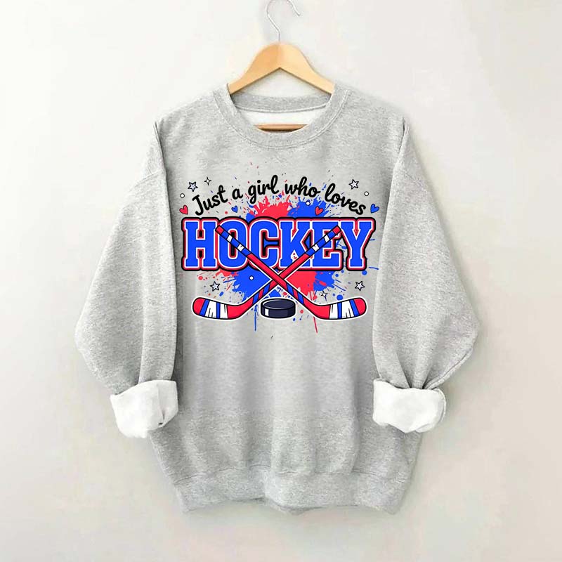 Cozy Gildan Hockey Girl Sweatshirt