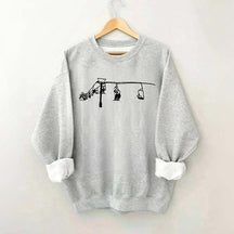 Minimal Mountain Skiing Lift Sweatshirt