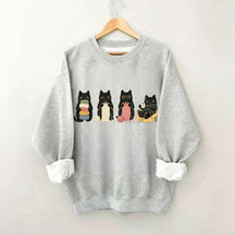 Black Cats Knitting Funny Sweatshirt