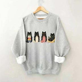 Black Cats Knitting Funny Sweatshirt