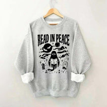 Ghost Reading Book Boho Bookish Sweatshirt