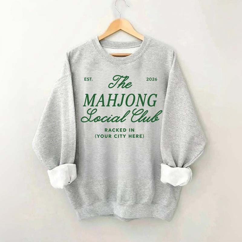 Personalized Mahjong Social Club Sweatshirt