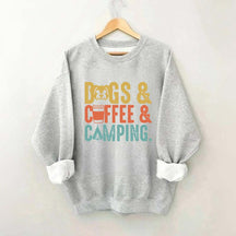 Dogs Coffee Camping Naturel Lover Sweatshirt