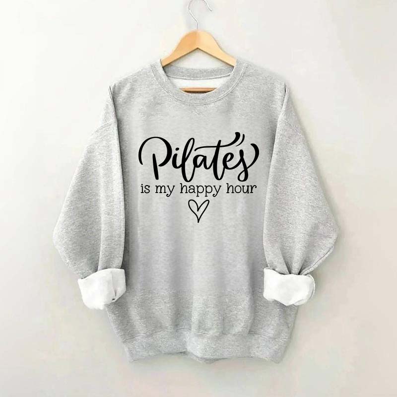Pilates Is My Happy Hour Heart Sweatshirt