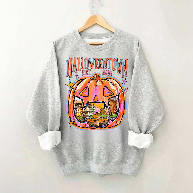 Comfort Colors Halloween Town Pumpkin Sweatshirt