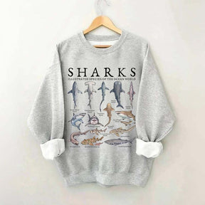 Vintage Shark Species Sweatshirt