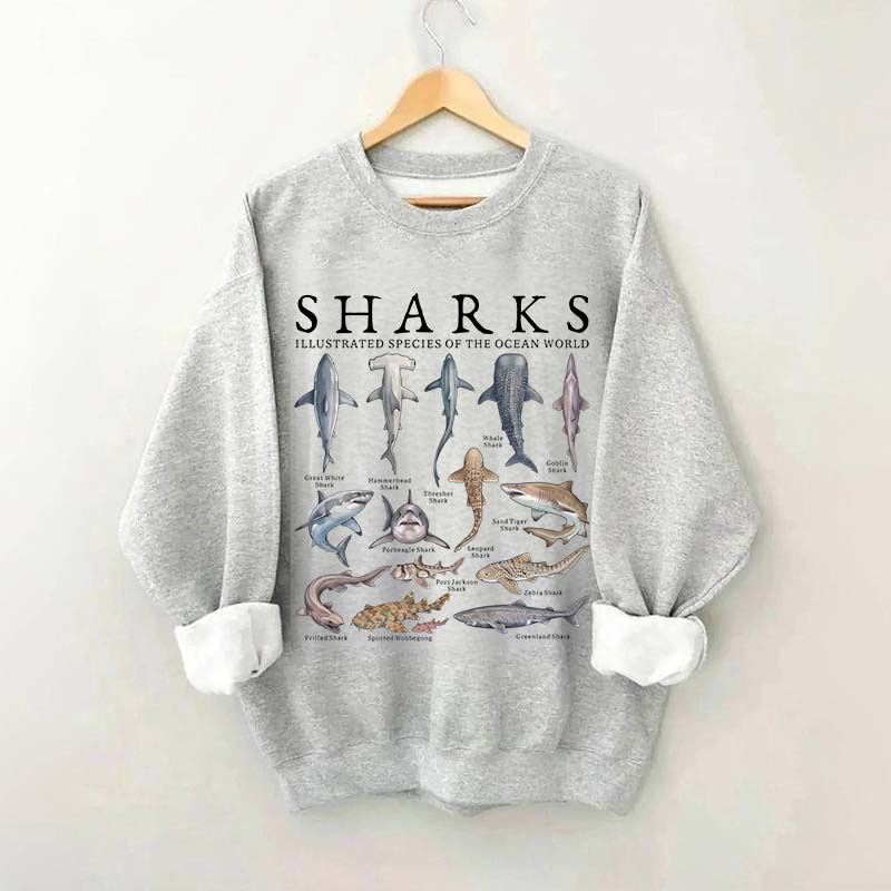 Vintage Shark Species Sweatshirt