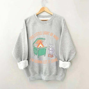 This Little Light of Mine I'm Gonna Let It Shine Racoon Sweatshirt