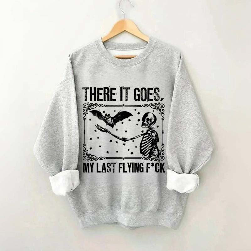 Skeleton Bat Spooky Halloween Sweatshirt