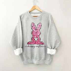 Pink Happy Easter Sweatshirt