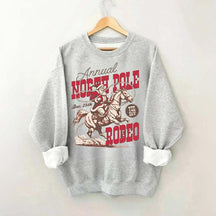 Annual North Pole Rodeo Western Christmas Sweatshirt