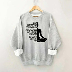 Mindfulness Kindness Humor Yoga Sweatshirt