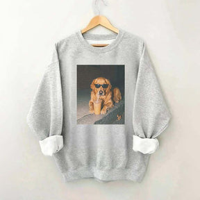 Golden Retriever Drinking Iced Coffee Sweatshirt