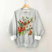 Vintage Christmas Floral Sweatshirt