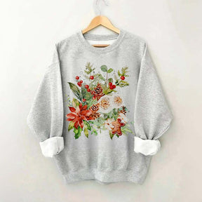 Vintage Christmas Floral Sweatshirt