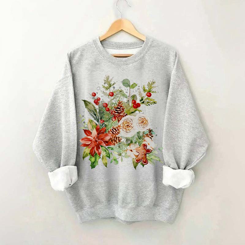 Vintage Christmas Floral Sweatshirt