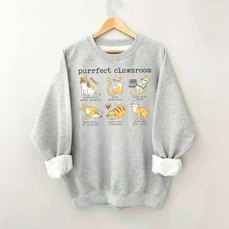 Teacher Puns Cat Lover Sweatshirt