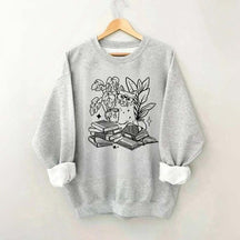 Cat Reading Book Sweatshirt