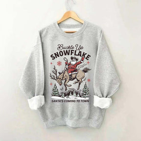 Retro Christmas Cowboy Santa Sweatshirt