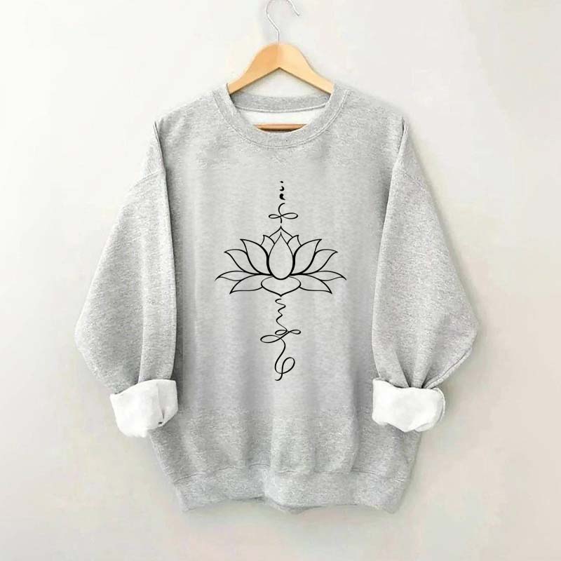 Minimalist Yoga Floral Sweatshirt