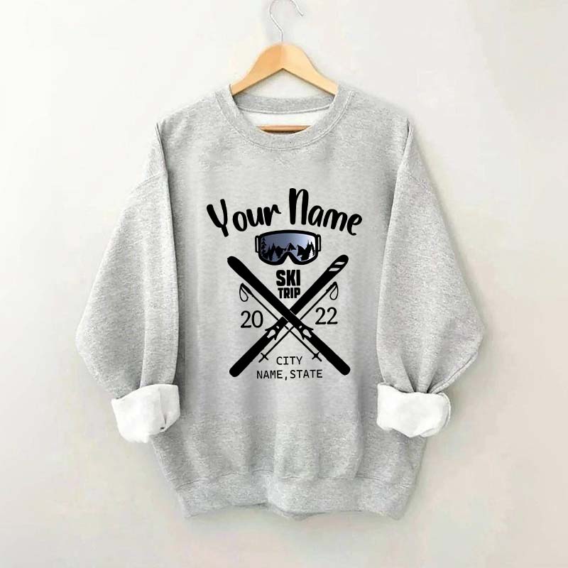Personalized Snow Trip Sweatshirt