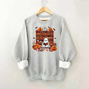 Ghost Book Reader Literature Lover Sweatshirt