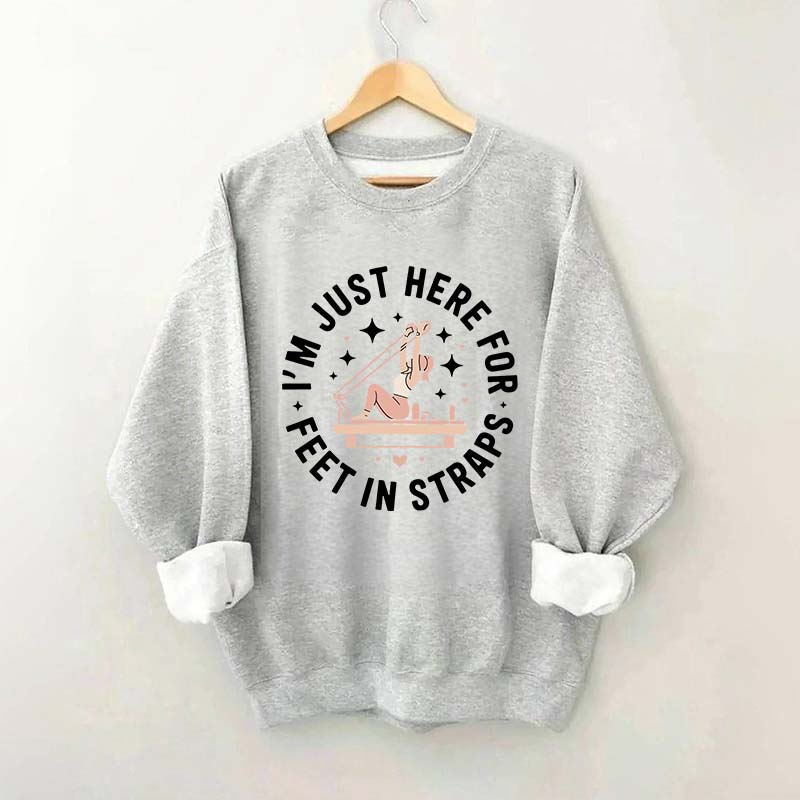 Feet In Straps Pilates Happy Hour Sweatshirt