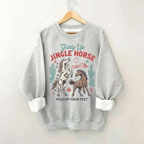 Giddy Up Jingle Horse Christmas Sweatshirt