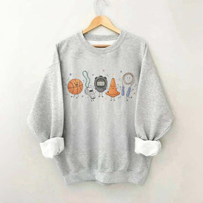 PE Teacher Doodle Character Sweatshirt