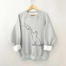 Cute Cat Fist Bump Lover Sweatshirt