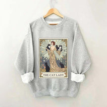 Cat Lady Tarot Card Vintage Sweatshirt