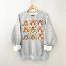 Boho Turkey Thanksgiving Preppy Fall Wild Sweatshirt