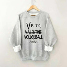 V is for Valentine Volleyball Sweatshirt