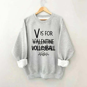 V is for Valentine Volleyball Sweatshirt