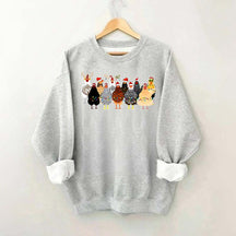 Funny Christmas Holiday Chickens Sweatshirt