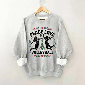 Peace Love Volleyball Christmas Sweatshirt