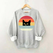 Retro Black Cat Crazy Sweatshirt