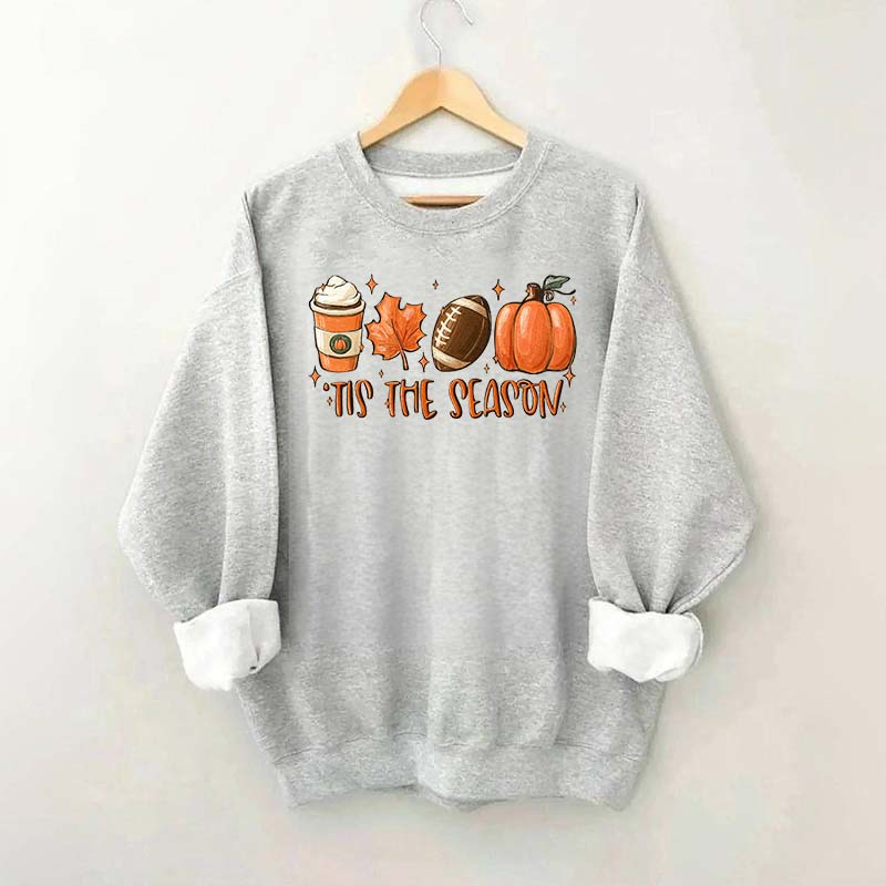 Tis The Season Coffee Football Sweatshirt