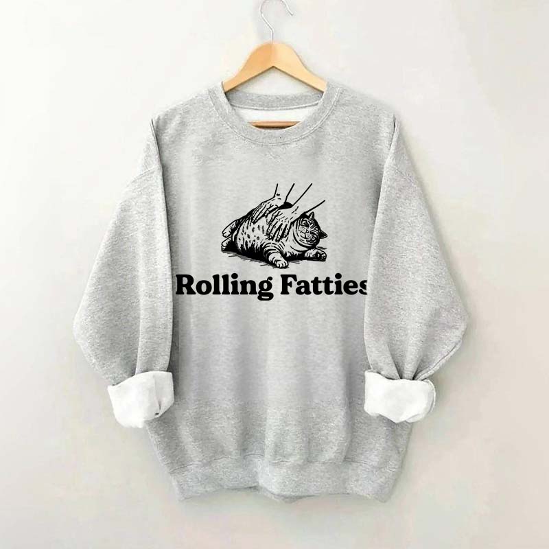 Cute Rolling Fatties Cat Sweatshirt