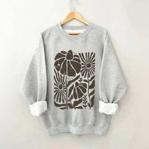 Boho Wildflowers Distressed Flowers Sweatshirt
