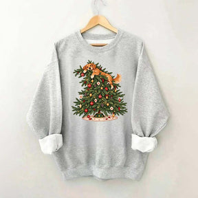 Christmas Tree Dogs Cute Sweatshirt