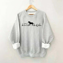 Horse Heartbeat Farm Animal Sweatshirt