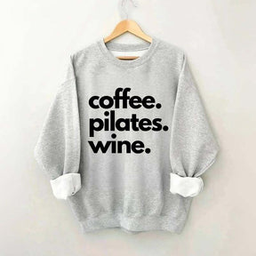 Funny Gym Coffee Pilates Wine Sweatshirt