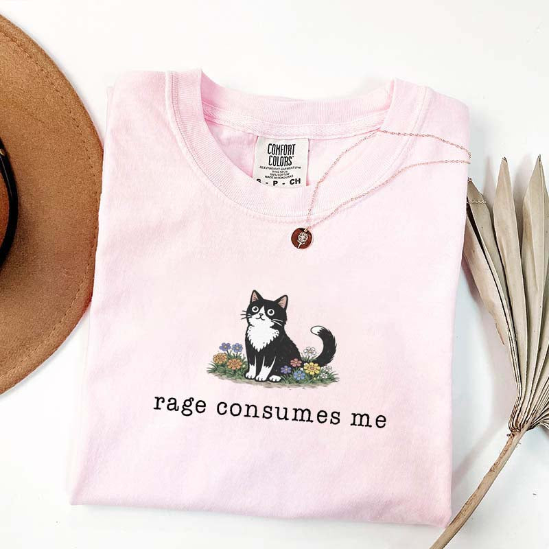 Funny Cat Meme Rage Consumes Me T-Shirt