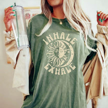 Boho Yoga Sun and Moon T-Shirt