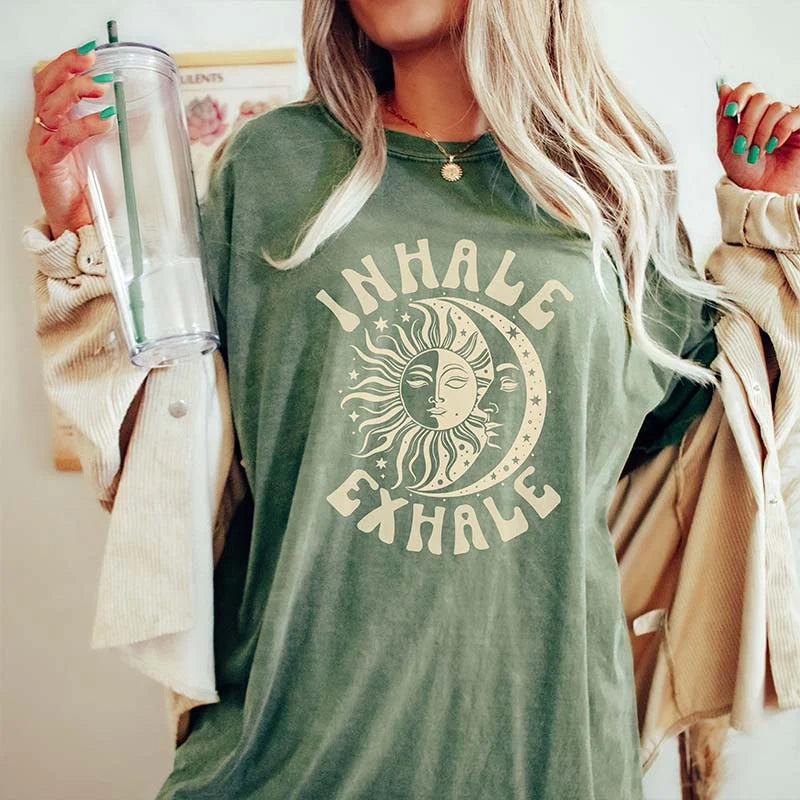 Boho Yoga Sun and Moon T-Shirt