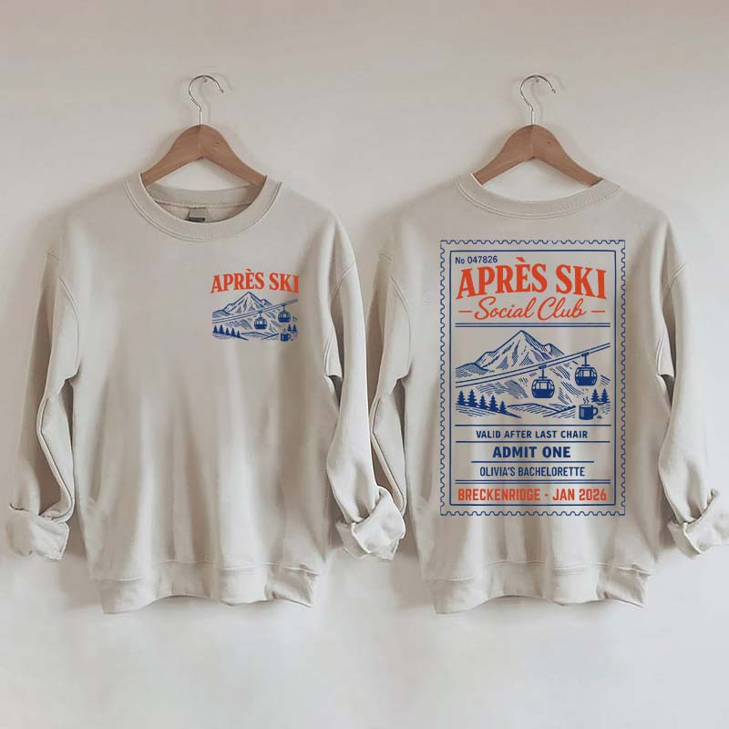 Custom Ski Club Bachelorette Sweatshirt